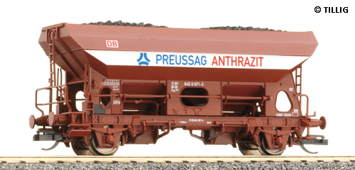 Hopper car "PREUSSAG"<br /><a href='images/pictures/Tillig/14580.jpg' target='_blank'>Full size image</a>